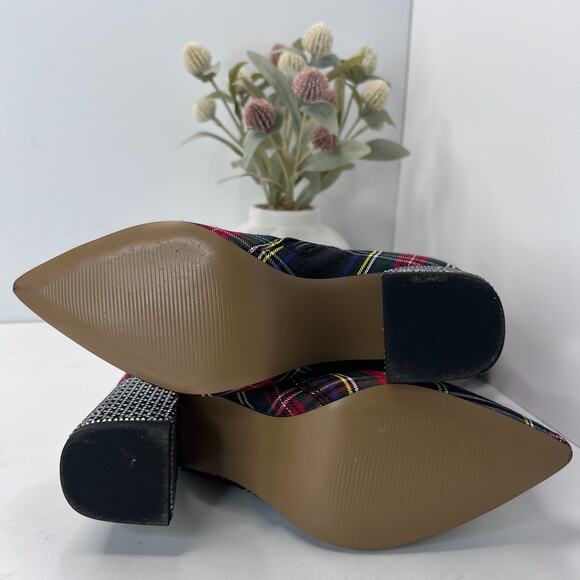 Betsey Johnson Millburn Tartan Stewart Royal Plaid Boot Women 7.5 Tried On - Picture 10 of 12